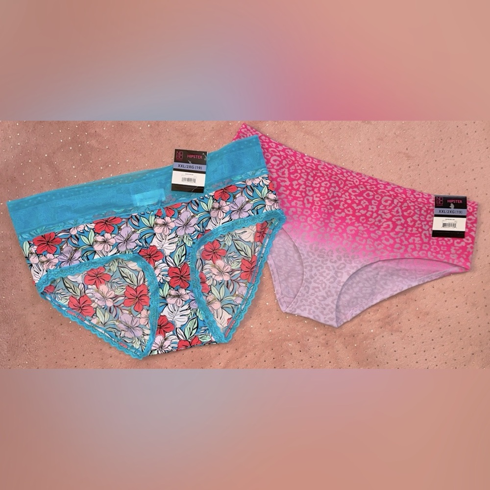 2 Pair of Hipster XXL / 2XL Panties NWT